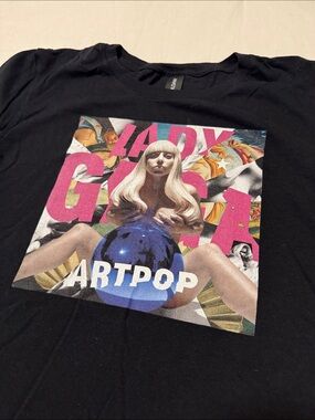 Gildan Black Tee with Pink & Blue ARTPOP Graphic